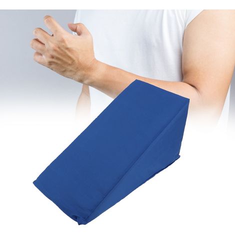 Coussin pour membre supérieur, coussin pivotant triangulaire, coussin de fixation pour avant-bras, coussin en mousse pour avant-bras, coussin pivotant pour surélever le corps, oreiller corporel, bleu (1/5)