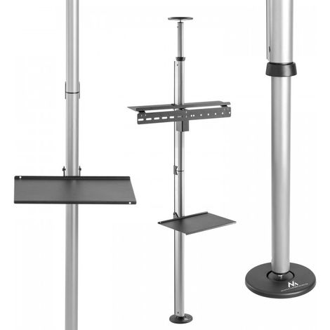 Telescopic TV holder, ceiling and floor with shelf Maclean MC-791N 37 "-70", max. 30 kg (1/5)