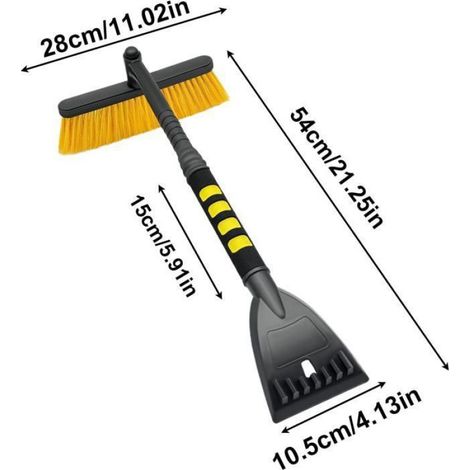 Brosse à Neige Télescopique Voiture - Pelle à Glace pour Pare-brise/Camion/SUV - Nettoyage Hiver Fenêtres et Allées Manche Réglable (1/5)
