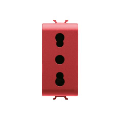 PRISE 1M 2P+T 16A P17-11 STD IT ROUGE AB GEWISS GW10213AB (1/2)