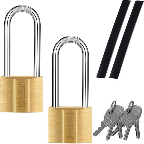 Vorhängeschloss Messing 40mm gleichschließend langer Bügel 40mml2 (1/5)