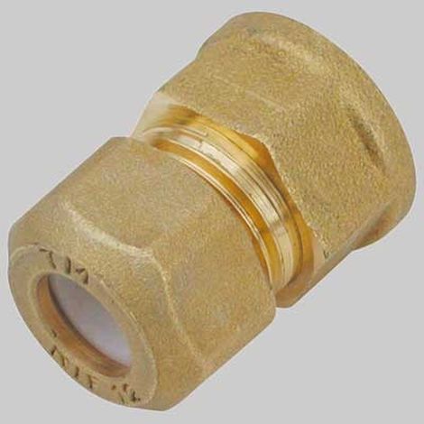 RACCORDO DIRITTO FEMMINA CON OGIVA P.T.E.F. - 18 x 3/4 - 3/4 x 3/4