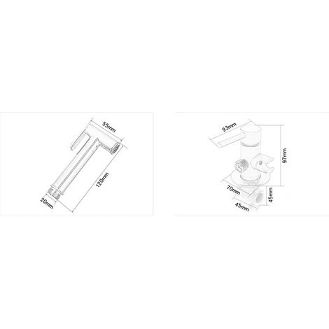 Bidet tascabile in ottone, spruzzatore per bidet, rubinetto per doccia igienico, acqua calda e fredda, portatile per la cura personale (grigio) (1/3)