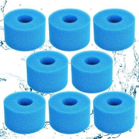 Éponge filtrante type S1, cartouche filtrante en mousse, mousse pour filtre de piscine, réutilisable et lavable, filtre en mousse pour spa, piscine, jacuzzi (8, B)-AquaForge