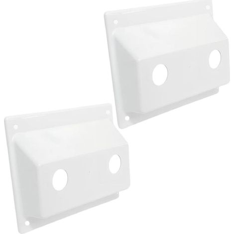 Kit d'installation de robinet avec support de déflecteur en 2 pièces et couvercle, compatible avec les panneaux de douche de camping-cars, caravanes et remorques. (1/5)
