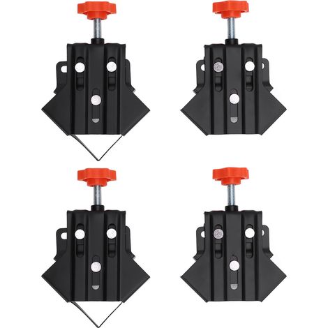 Pince d'angle en acier inoxydable, 4 pièces, 2 types d'ouverture et de fermeture réglables à Angle droit de 90 degrés pour les projets de menuiserie (1/5)