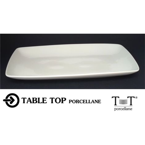 Vassoio Piatto rettangolare in Porcellana Wersal 44 x 26 cm