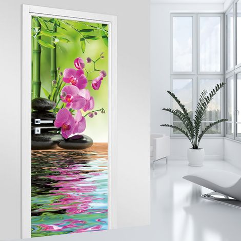 Stickers pour porte - Zen - 73 x 205 cm - Adhésif MAT (1/2)