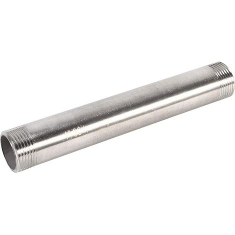 Stainless Steel SS304 BSP Male to Male Fitting 200mm 1/4" 1/2" 3/4" 1"(DN25 x200mm=1) (1/5)