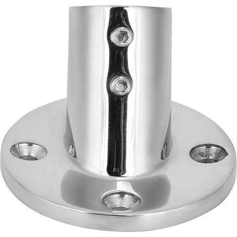 Main courante marine en acier inoxydable, embase ronde 60°, raccord de rambarde pour bateau, accessoire quincaillerie 22mm, fixation robuste pour navire. (1/5)