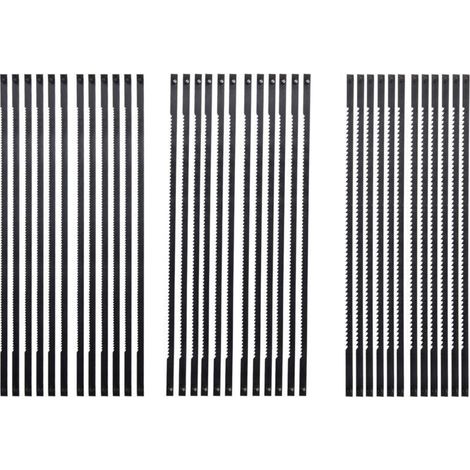 Lames De Scie À Chantourner 36 Pièces Acier 127Mm Goupille Croisée 15 18 24 Dents Coupe Fine Standard (1/4)