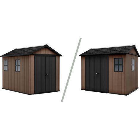 Keter – Abri de jardin résine 5,2 m² – Dimensions 230 x 287 x 246 cm – Double paroi renforcée – Résiste aux charges de neige 150 kg/m²