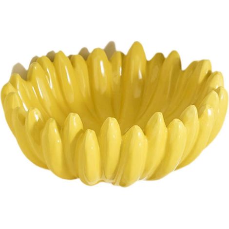 Coupe à fruits en céramique, style moderne, en forme de banane, pour bureau, chambre ou salon. (1/5)