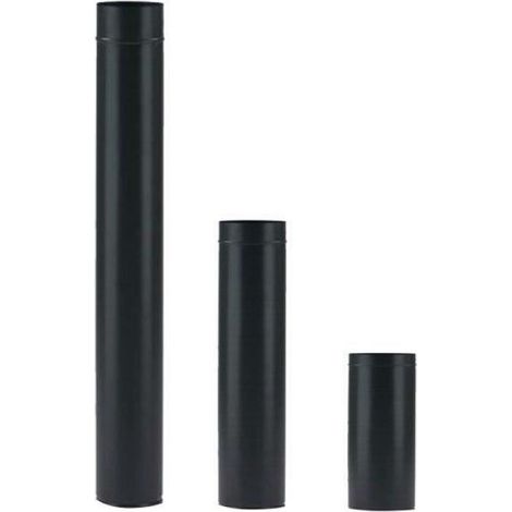 Tube - 12x25 mm - Épaisseur 0,5 mm - Finition Noir Mat - Résistant Haute Température - Pour Usage Intérieur - Par Lot de 1