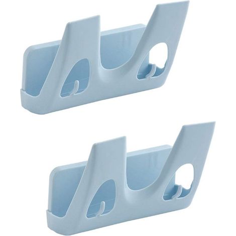 Set di 2 porta coperchi salvaspazio per pentole, cucchiai e spatole - Blu - Plastica (1/5)