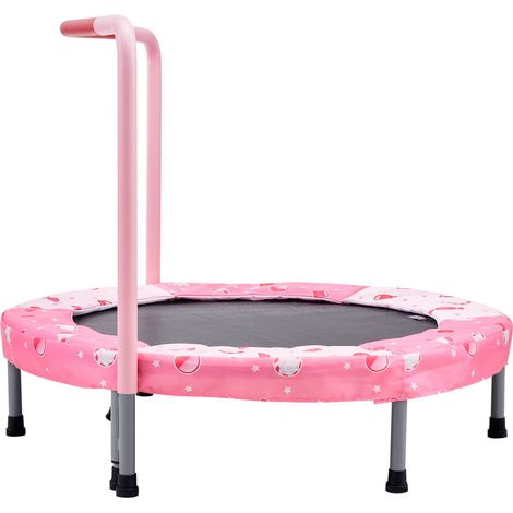 Trampoline pour enfants 36" - Mini trampoline pliable avec poignée, intérieur/extérieur, pour tout-petits dès 3 ans, cadeau d'anniversaire rouge (1/5)