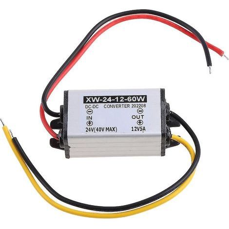 Wasserdichter Abwärtsspannungsregler für 24-V-auf-12-V-DC/DC-Wandler, 5 A, 60 W (1/4)