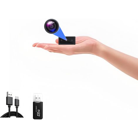 Caméra de surveillance intérieure/extérieure-Caméra cachée-Caméra HD 1080P, caméra mini-Convient pour le domicile,le bureau,la surveillance des animaux de compagnie et des enfants (sans WiFi) (1/5)