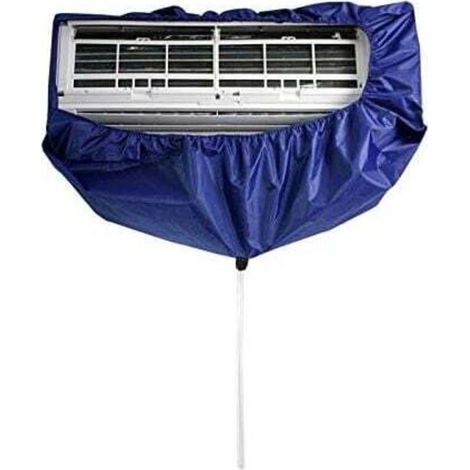 Waterproof protective bag for air conditioner with 3m water and drain hose, protective bag for cleaning the air conditioner, wall-mounted bag for air conditioner (blue) (1/3)