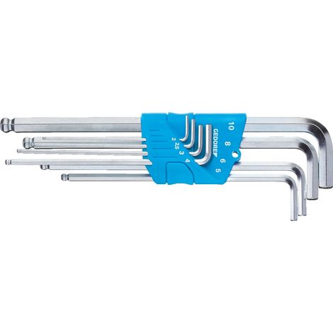 Gedore 1523988 Innen-Sechskant Winkelschraubendreher-Set 2 mm, 2.5 mm, 3 mm, 4 mm, 5 mm, 6 mm, 8 mm, (1/10)