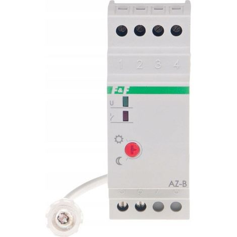 F&F  Détecteur crépusculaire AZ-B - 16A - Compact - Étanche - Idéal pour éclairage extérieur (1/4)