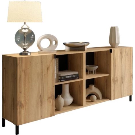 mobile multiuso 2 ante bellahome "trento" legno 180x36x80 cm