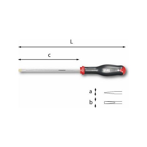 USAG 324 GIRAVITI PER VITI CON INTAGLIO 1,2x6,5x150