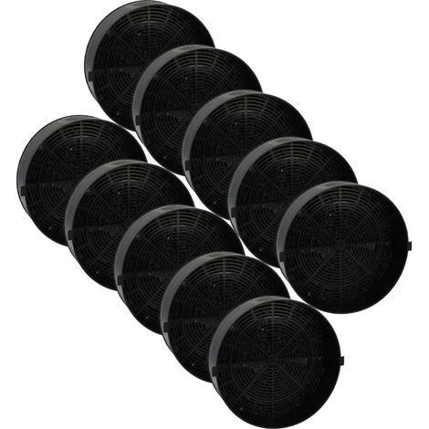 vhbw 10x Filtro a carboni attivi compatibile con turboair 421113, 421117, CB42A1, GZD1125, C593N, AE901E cappe aspiranti - 16 cm