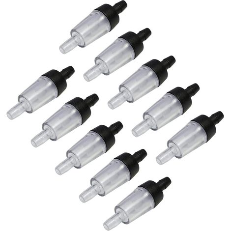 Lot de 10 clapets anti-retour pour aquarium, en plastique noir, protections de pompe pour accessoires standard pour poissons, diamètre 0,4 cm, pour tubes d'air standard. (1/5)