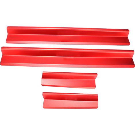 Autocollant de garniture de seuil de porte de voiture, Modification adaptée à la Jeep Wrangler JK 4 2007 – 2017 rouge (1/5)