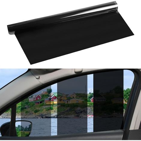 Film teinté pour Voiture,Film de Protection Solaire pour Voiture,Film teinté pour vitre de Voiture,Film teinté pour fenêtre pour Bloquer Les Rayons UV/IR,la Chaleur (35% VLT, 50X300CM)