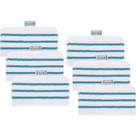 6Pack Microfibres lavables pour vadrouille à vapeur Black & Decker FSMP20, FSMH1321JMD, FSM1500, FSM1600, FSM1610, FSM1620, FSM1621, FSM1630, FSMH162 (1/4)