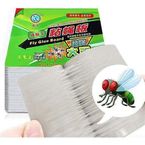 Papier tue-mouches collant, piège à mouches domestique, répulsif anti-moustiques, lutte antiparasitaire, autocollant anti-mouches domestique, plaque de glu, autocollant anti-mouches puissant (1/4)