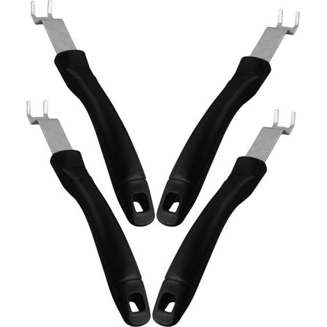 4-Piece Stainless Steel Grill Tool Set with 22cm Long Handles—Easily Handle High-Temperature Surfaces (1/5)