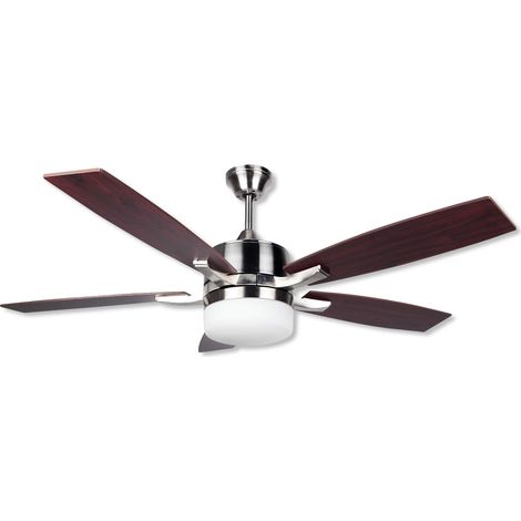 Orbegozo ventilador de techo con luz CP 79132, 3 velocidades, 5 aspas, mando a distancia, 132 cm diámetro, 60 W (1/4)