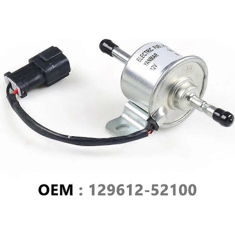 Pompe à carburant électronique externe en aluminium 12 V pour petite pelle hydraulique, compatible avec les modèles Yanmar 4TNV88, 3TNV88 et 4TNV84 (référence OE : 129612-52100). (1/4)