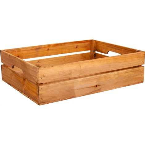 Cajón de madera marrón 49x38x13,5 (1/5)