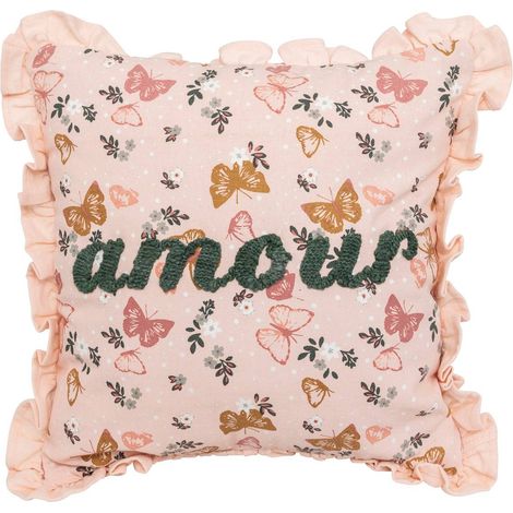 Besticktes Kissen Alina 40x40cm - Atmosphera créateur d'intérieur