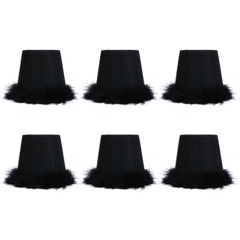 Abat-jour en tissu vert, 6 pièces, couvre-accessoire innovant pour lustre plumes suspension (1/5)