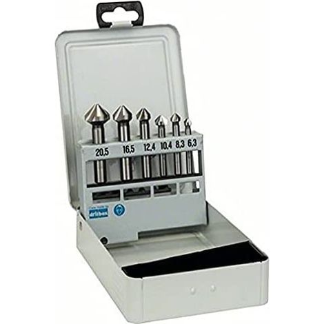 Ensemble de 6 forets à tête conique en métal doux HSS PRO (1/8)