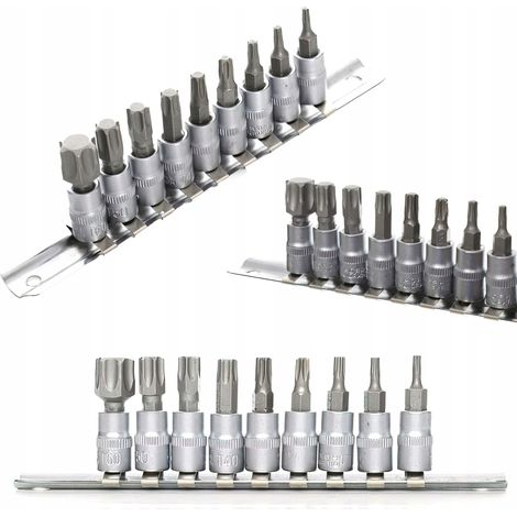 Juego de llaves de vaso Torx de 1/4" (25 mm), 9 piezas, Kraft&Dele (1/5)