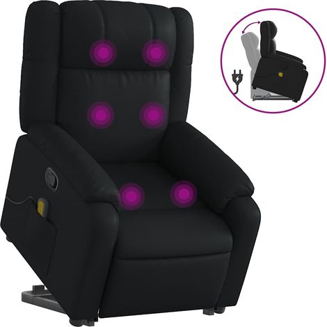 Maison Exclusive - Massagesessel mit Aufstehhilfe Schwarz Kunstle