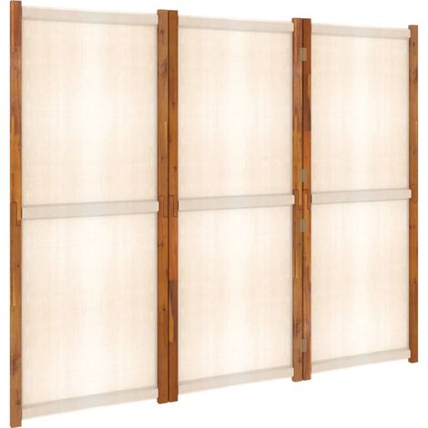 Cloison de séparation 3 panneaux Blanc crème 210x180 (1/5)