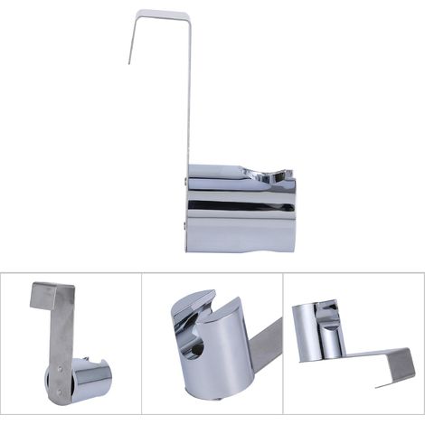 Wandmontierter Bidethalter aus Chrom, ABS und Edelstahl, Einzelposition, 9,8 cm, 2 kg Druck (1/5)