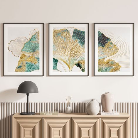 Lot de 3 Affiches / Posters Triptyque - Fleurs - 3 Affiches - 70x100 cm (Cadres non fournis) - Photo pleine page (1/5)