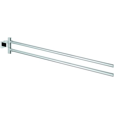 Porte-serviettes GROHE ESSENTIALS CUBE 439mm 2-bras noirb chromé