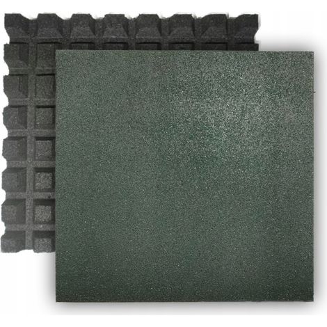 Plataforma de jardín para terraza de piscina SBR 500x500x40mm verde jugoso 4 piezas (1/5)