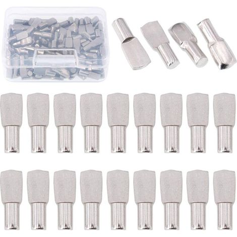 Packung mit 150 löffelförmigen Regalträgern, 5 mm, vernickelt