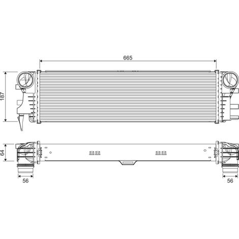 Intercooler, échangeur Valeo 818311 MERCEDES-BENZ 4475010301 4475011301