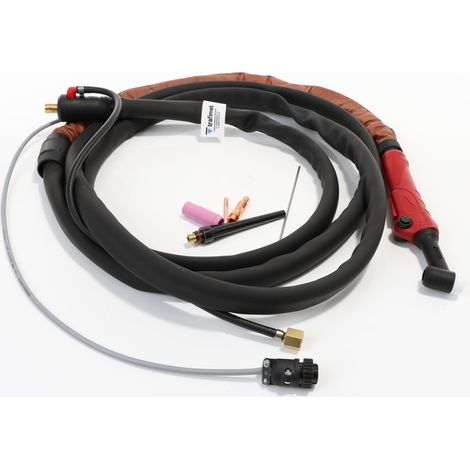 ELMAG WIG-Schlauchp. SR 26/4m - HF U/D, für TIG SOUND´s ohne Wasserkühlung, SteckerØ 13mm 35/50mm² inkl. UP/DOWN Leistungsregelung am Handgriff (1/2)